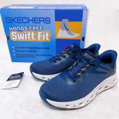 極美品✨Skechers ハンズフリー メモリーフォーム ネイビー 洗濯可 27 