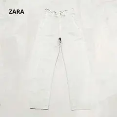 D1-3574　カーブパンツ　ハイウエスト　デニム生地　カジュアル　2【ザラ】