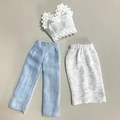 リカちゃん アウトフィット トップス パンツ スカート 3点セット