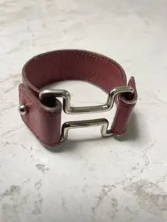 GUCCI レザー バングル ゴールドバックル グッチ - メルカリ