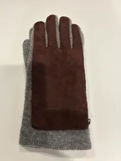 新品　POLO RALPH LAUREN 手袋 レディースサイズ　グレー皮