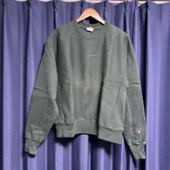 Champion クルーネック スウェット M オリーブグリーンリバースウィーブ