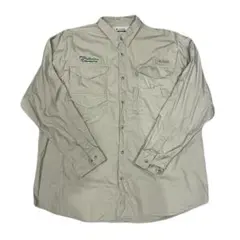 90s Columbia PFG 長袖フィッシングシャツ XL ベージュ 古着