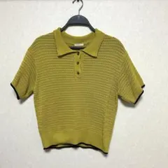 処分　GU 透かし編みポロセーター（半袖）