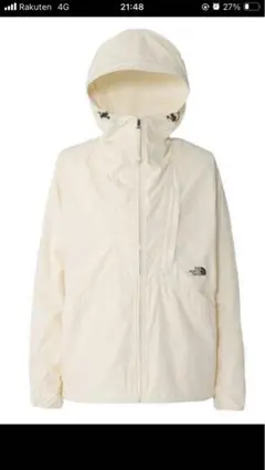 ノースフェイス　ファイヤーフライライトフーディ　M ホワイトデューン