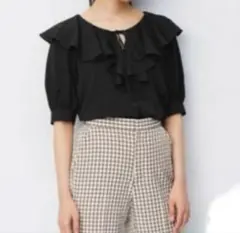 GU ビッグラッフルブラウス S