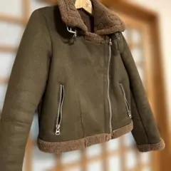 ZARA BASIC ムートンボアジャケット　スエード