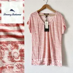 新品タグ付/ 定価12,980円 トミーバハマ ボーダー リネンTシャツのサムネイル