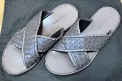 【美品】BOTTEGA VENETA ブラウン レザーサンダル サイズ40