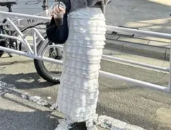 Kastane カットフリルIラインスカート