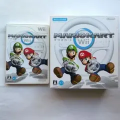 【取扱説明書・箱付き】マリオカート Wii ソフト＆ハンドル セット