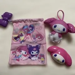 マイメロディ クロミ　巾着 ぬいぐるみ くし　マスコット ハッピーセット