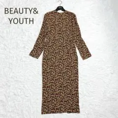 新品タグ付★BEAUTY&YOUTH★レーヨンフラワープリントワンピース
