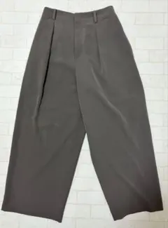UNIQLO ユニクロ ドレープワイドアンクルパンツ グレー S
