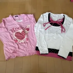 Annie's ハートプリント Tシャツ 2点セット　150サイズ　綿100%