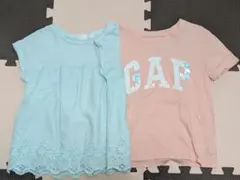 GAPキッズ Tシャツ 水色 ピンク 2枚セットサイズS（120〜130㌢）