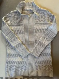 GAP グレー 幾何学模様 カーディガン M