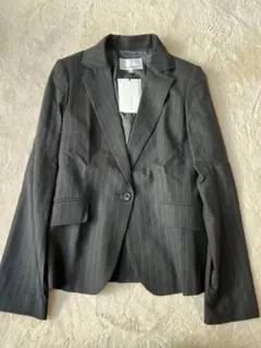 M-PREMIER 新品未使用　テーラードジャケット　ストライプ　ブラック