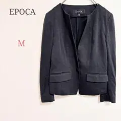 ◇エポカ【M】ノーカラージャケット 麻 キュプラ 日本製 山陽商会 リネンのサムネイル