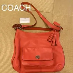 未使用★COACH ショルダーバッグ/ハンドバッグ★コーチ 赤色 朱色 キキ