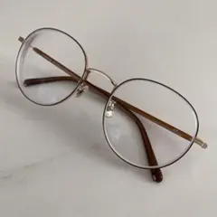 Zoff Nikon レンズラウンドフレーム メガネ ゴールド