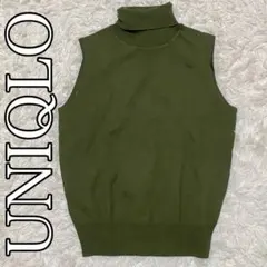 UNIQLO ユニクロ　レディース　ノースリーブニット　カーキ