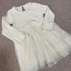 綺麗！H&M アイボリー 長袖ワンピース 18M