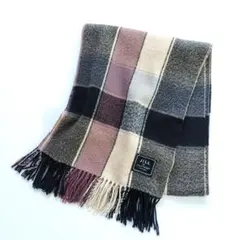 ジルスチュアート ブロックチェックストール ブラック ピンク