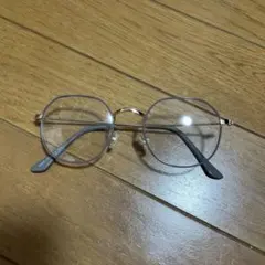 シルバーオーバルメタルフレーム眼鏡