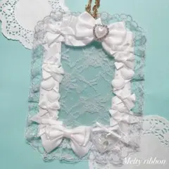 ♡現品限り♡ デコ硬質ケース ホワイト 白 ラメ B7 ハートシャカシャカ