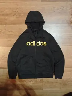 adidas フルジッパーパーカー 黒