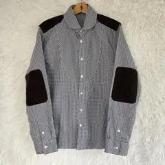 COMME des GARCONS　エルボーパッチ　ギンガムチェックシャツ　XLのサムネイル