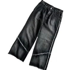 美品✨ 完売品✨HARE コンバートフリンジデニムパンツ ブラック