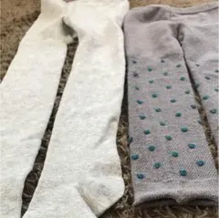 タイツH&Mグレータイツ110までとグレー水玉レギンス95 男女兼用卒入園式に！