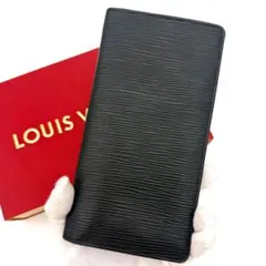 【極上美品】新型 ルイヴィトン エピ ポルトフォイユ ブラザ 黒 長財布