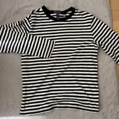 H&M☆メンズSボーダー長袖Tシャツ白黒
