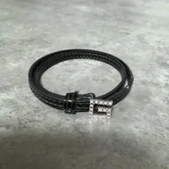 グッチ パテントレザー ブレスレット G金具 ロゴ マスタード GUCCI 11 