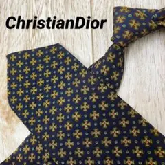 ✨極美品✨ChristianDior ネクタイ 小紋柄 ネイビー シルク100%