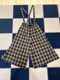 ポンポネットジュニア　サスペンダーつきチェックワイドパンツ　L L165のサムネイル