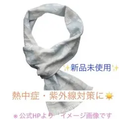 DHC クールタオルガーゼ ミニマフラー ネイビー系 ✨新品未使用✨のサムネイル