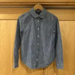 ポロラルフローレン シャンブレーシャツ 長袖シャツ 160 刺繍ロゴ