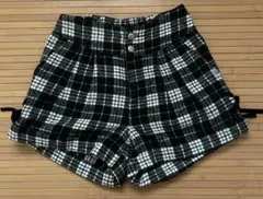150cm PINK latte チェック柄ハーフパンツ