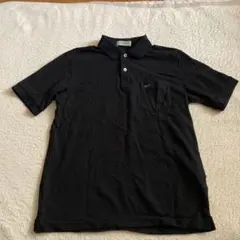 メンズ Crocodile クロコダイル 鹿の子半袖ポロシャツ 黒 ブラック