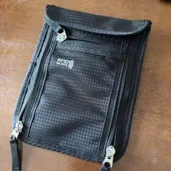 RFID 블록 패스포트 케이스 넥 파우치 블랙