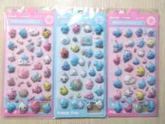 M*n様 しずくちゃん　ぷくぷくシール　3枚セット