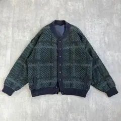 80's~ MONTE CARLO 厚手 ウールカーディガン イタリア製 XL