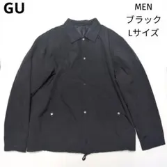美品　GU ジーユー　中綿 コーチジャケット　メンズ L ブラック　黒