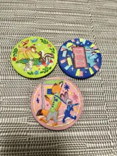 ディズニー刺繍缶バッジ2 ズートピア モンスターインク　バンビ　3個セット