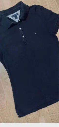 TOMMY HILFIGER ブラック半袖ポロシャツ S/P