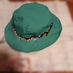 エスニック柄バケットハット 緑と柄2パターン